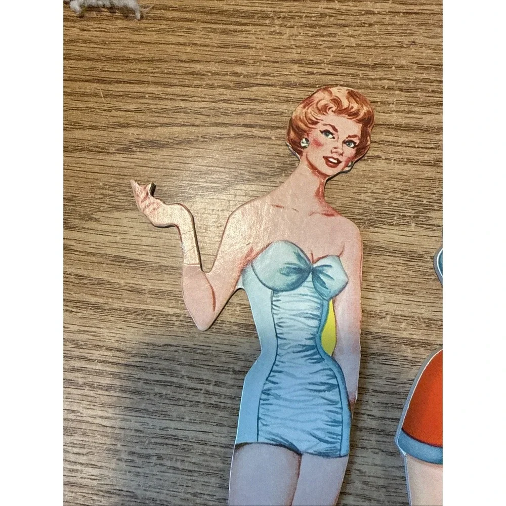 Vintage Paper Dolls 2 Dolls Multiple Clothes 1950s